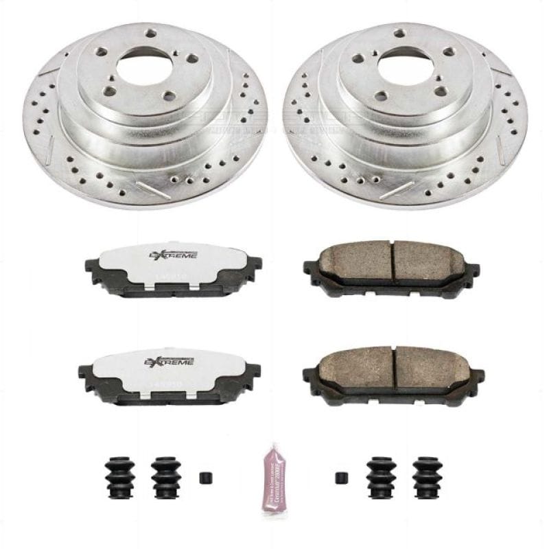 PowerStop — Z26 Street Performance Ceramic Brake Pad and Drilled & Slotted Rotor Kit