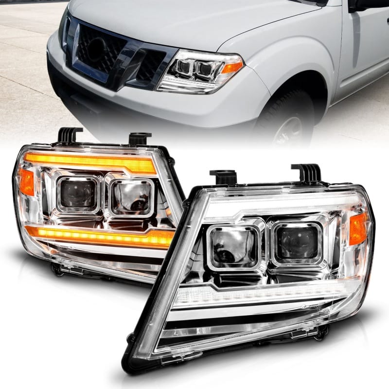 ANZO — ANZO 09-20 Nissan Frontier Chrome Projector Plank Style DRL w/ Switchback & Sequential LED DRL
Head Light Set
HdLtSet