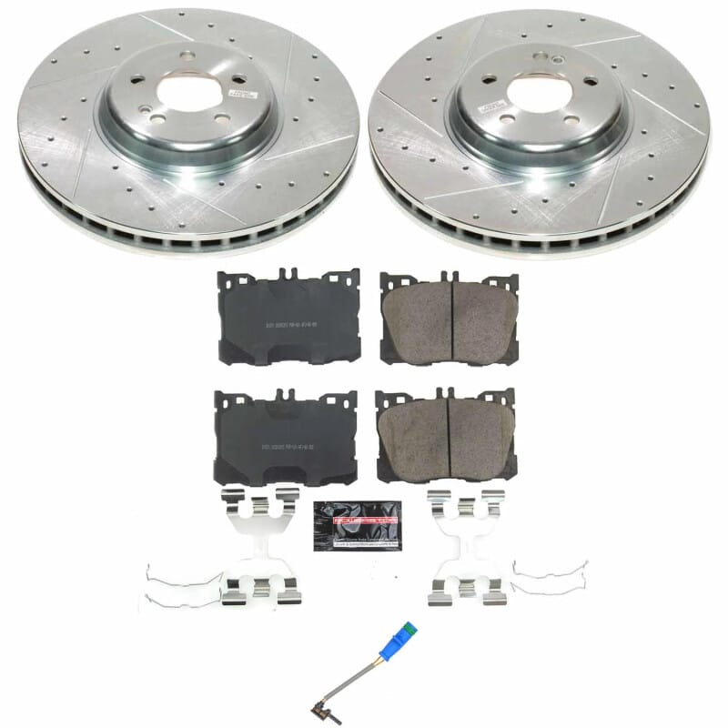 PowerStop — Z23 Daily Driver Carbon-Fiber Ceramic Brake Pad and Drilled & Slotted Rotor Kit