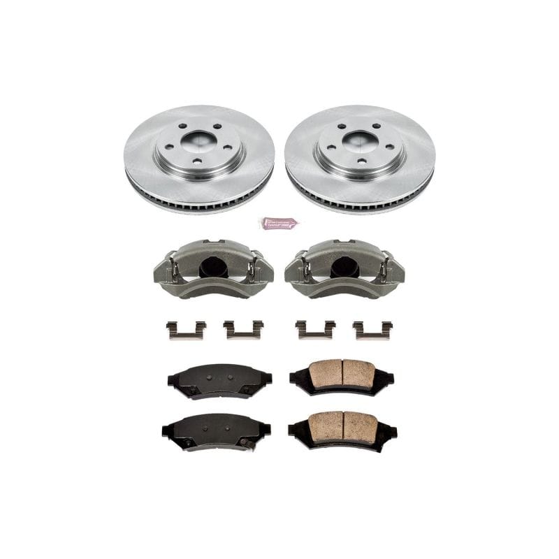 PowerStop — OE Stock Replacement Low-Dust Ceramic Brake Pad, Rotor and Caliper Kit