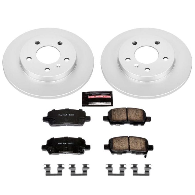 PowerStop — Genuine Geomet Coated Rotor and Low-Dust Ceramic Brake Pad Kit