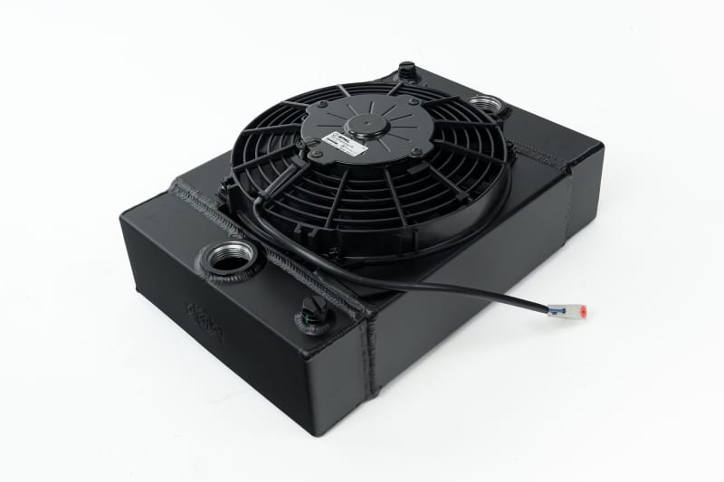 CSF — The KING Cooler - Ultimate Drag Race Radiator w/ SPAL Fan & Mounting Kit - Black