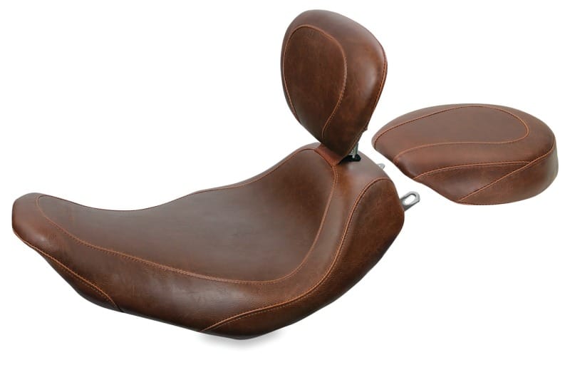 Mustang Motorcycle — Mustang 97-07 Harley Rd King,06-07 Str Glide,00-05 Eagle Wide Tripper Solo Seat - Brown