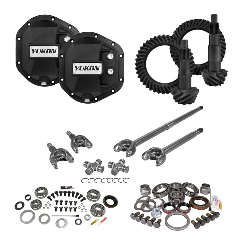 Yukon Gear & Axle — Stage 3 Re-Gear Kit upgrades front & rear diffs, 24 spl, incl covers/fr axles
Stage 3 Re-Gear Kit upgrades front/rear diffs; 24 spl; incl covers/fr axles