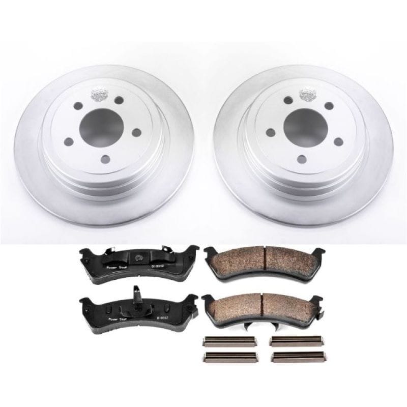 PowerStop — Genuine Geomet Coated Rotor and Low-Dust Ceramic Brake Pad Kit