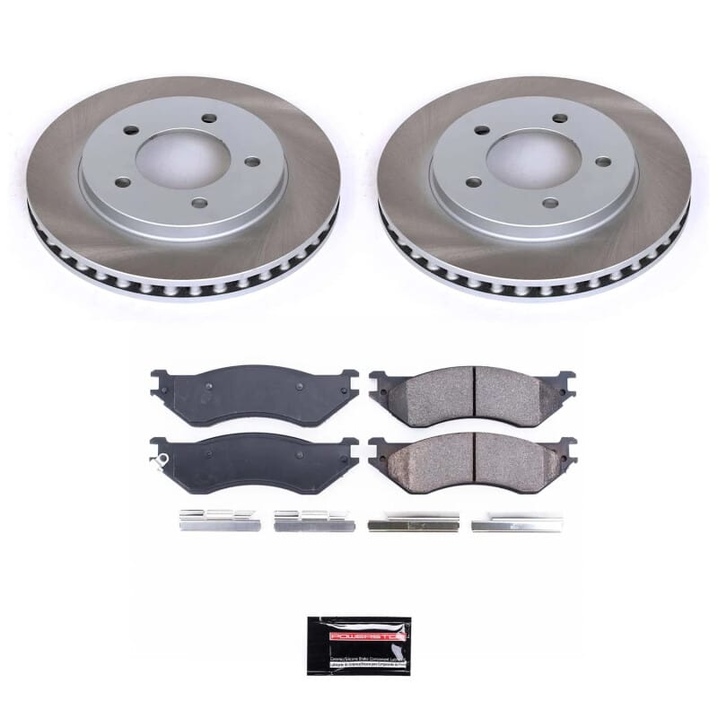 PowerStop — Semi-Coated Rotor and Low-Dust Ceramic Brake Pad Kit