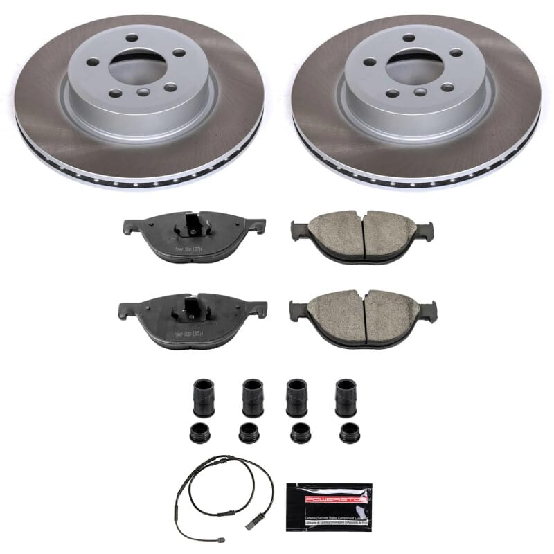 PowerStop — Semi-Coated Rotor and Low-Dust Ceramic Brake Pad Kit