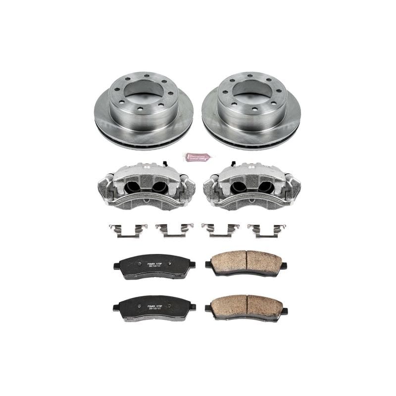 PowerStop — OE Stock Replacement Low-Dust Ceramic Brake Pad, Rotor and Caliper Kit