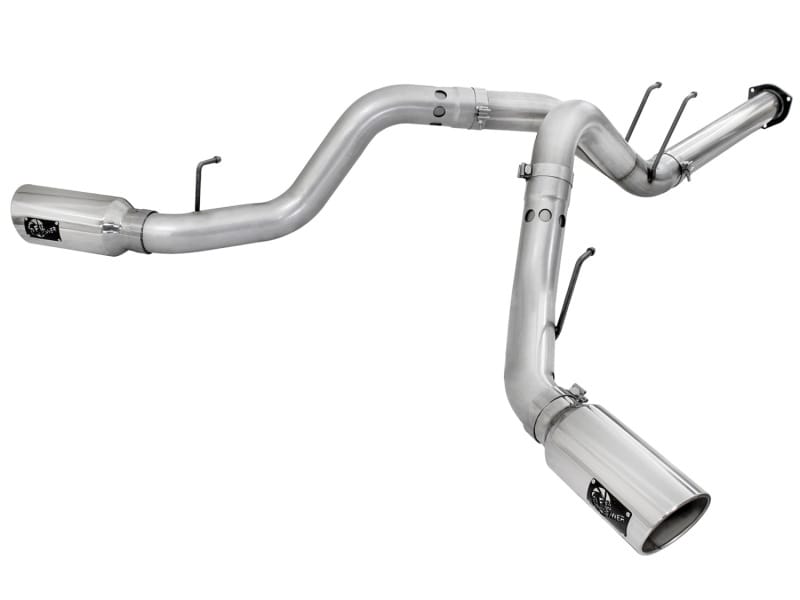 aFe — ATLAS 4 IN Aluminized Steel DPF-Back Exhaust System w/Polished Tip