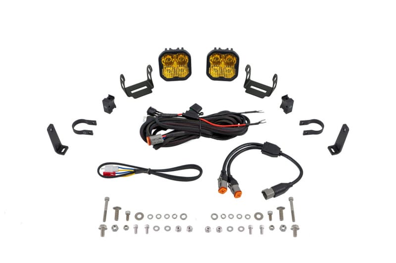 Diode Dynamics — Diode Dynamics SS3 LED Bumper 1 1/2 In Roll Bar Kit Pro - Yellow Combo (Pair)