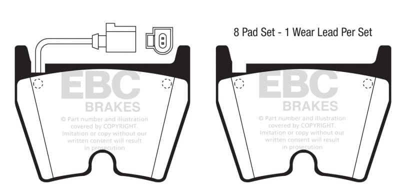 EBC — EBC 17-18 Audi RS3 Yellowstuff Front Brake Pads
Disc Brake Pad