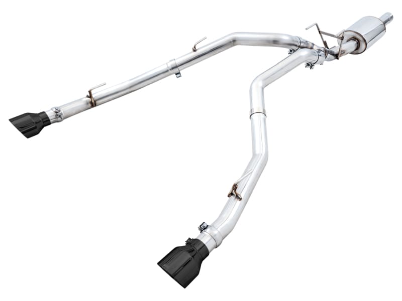AWE Tuning — AWE 0FG Dual Rear Exit Catback for 4th Gen RAM 1500 5.7L (w/ bumper cutouts)