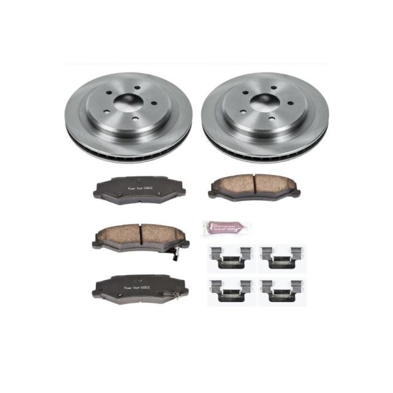 PowerStop — OE Stock Replacement Low-Dust Ceramic Brake Pad and Rotor Kit