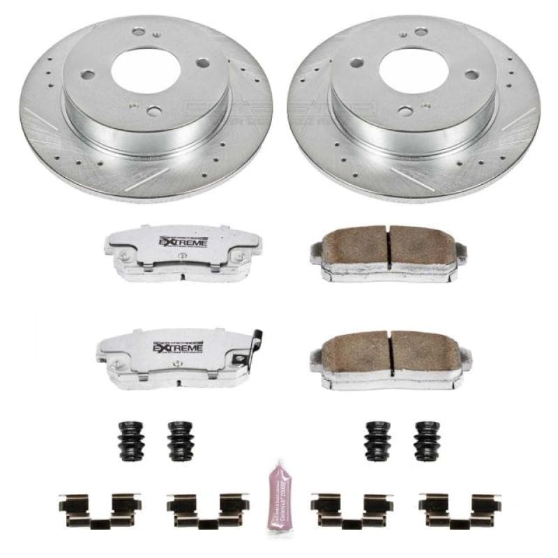 PowerStop — Z26 Street Performance Ceramic Brake Pad and Drilled & Slotted Rotor Kit