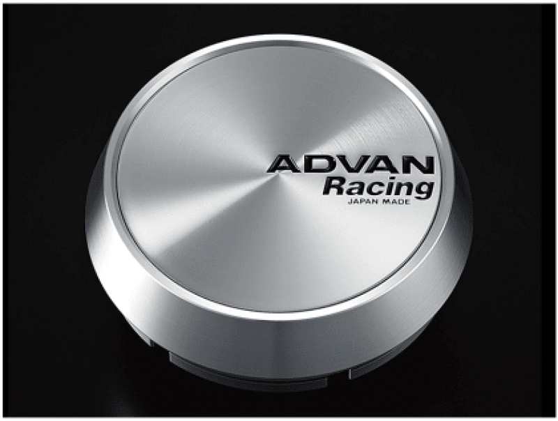 Advan — Advan 63mm Middle Center Cap - Platinum Silver w/ Black Letters