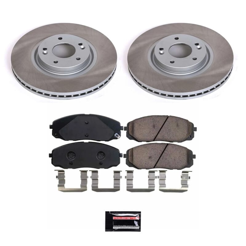 PowerStop — Semi-Coated Rotor and Low-Dust Ceramic Brake Pad Kit