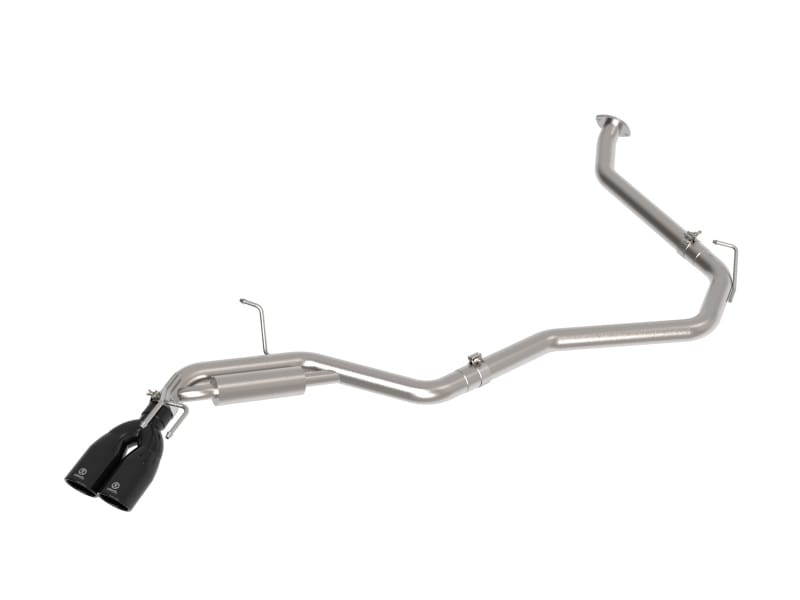 aFe — Takeda 2-1/2 IN 304 Stainless Steel Cat-Back Exhaust w/ Black Tips