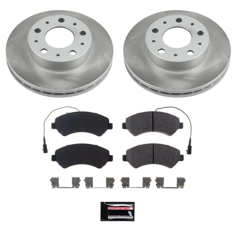 PowerStop — Semi-Coated Rotor and Low-Dust Ceramic Brake Pad Kit