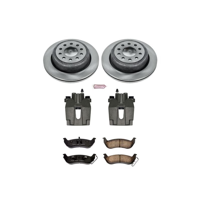 PowerStop — OE Stock Replacement Low-Dust Ceramic Brake Pad, Rotor and Caliper Kit