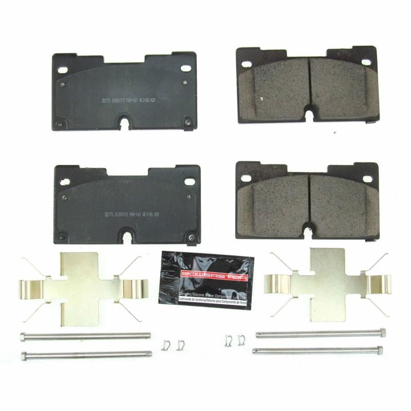 PowerStop — PowerStop - Z23 Daily Driver Carbon-Fiber Ceramic Brake Pads with Hardware Kit