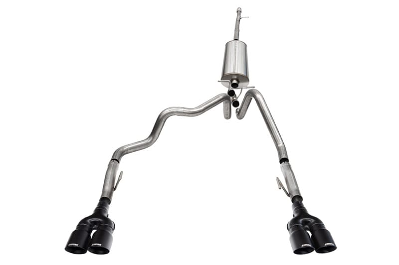 CORSA Performance — 3.0in. Dual Rear Exit Cat-Back Exhaust System with Twin 4.0in. Black Powder Coat