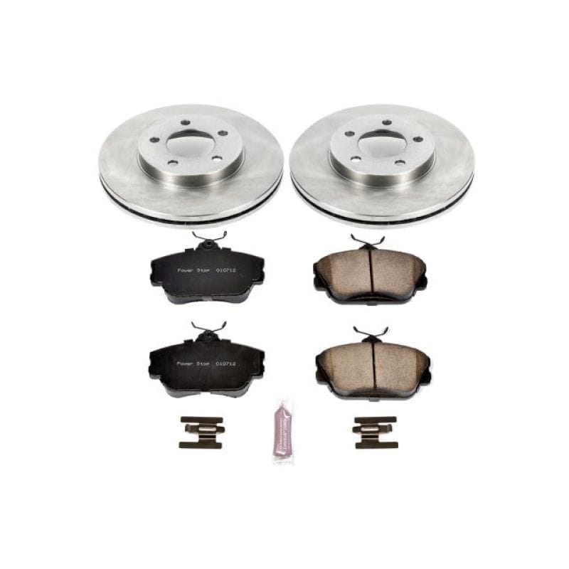 PowerStop — OE Stock Replacement Low-Dust Ceramic Brake Pad and Rotor Kit