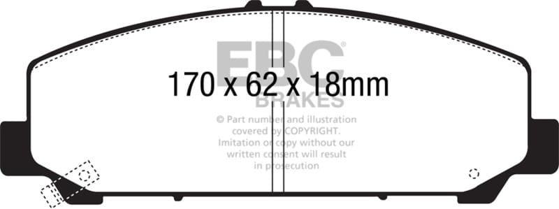 EBC — EBC 06-07 Infiniti QX56 5.6 (Akebono) Ultimax2 Front Brake Pads
Disc Brake Pad