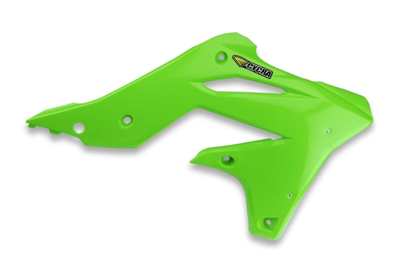 Cycra — Cycra 13-16 Kawasaki KX250F Powerflow Radiator Shrouds - OEM Green