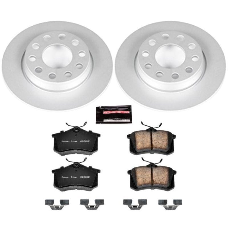 PowerStop — Genuine Geomet Coated Rotor and Carbon-Fiber Ceramic Brake Pad Kit