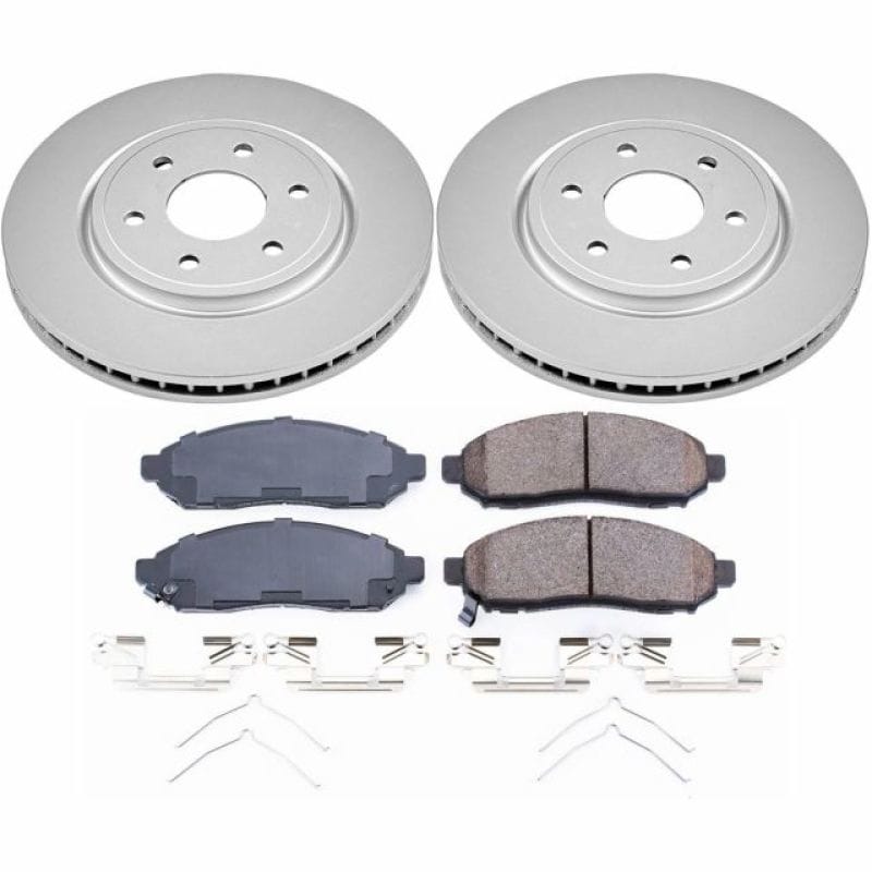 PowerStop — Genuine Geomet Coated Rotor and Low-Dust Ceramic Brake Pad Kit