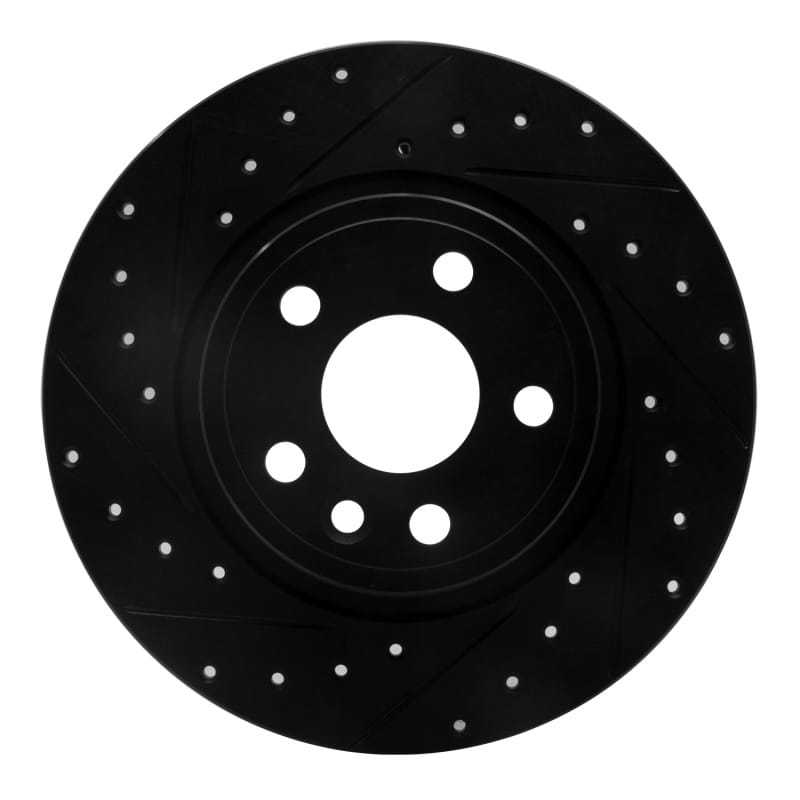 R1 Concepts — R1 Concepts Brake Rotor Drilled and Slotted Black