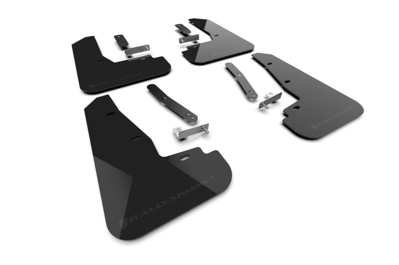 Rally Armor — Black Mud Flap/Metallic Black Logo