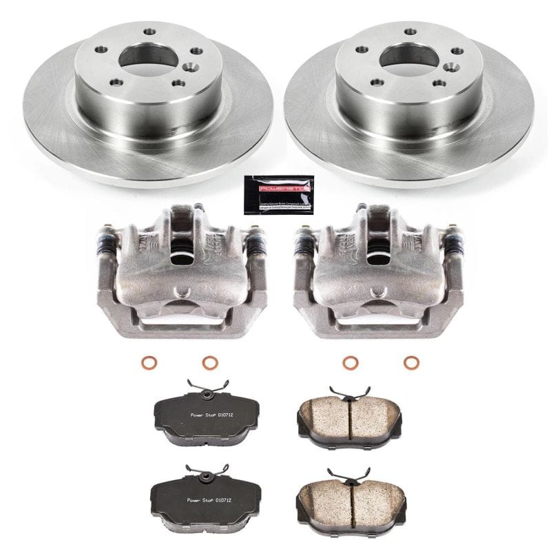 PowerStop — OE Stock Replacement Low-Dust Ceramic Brake Pad, Rotor and Caliper Kit