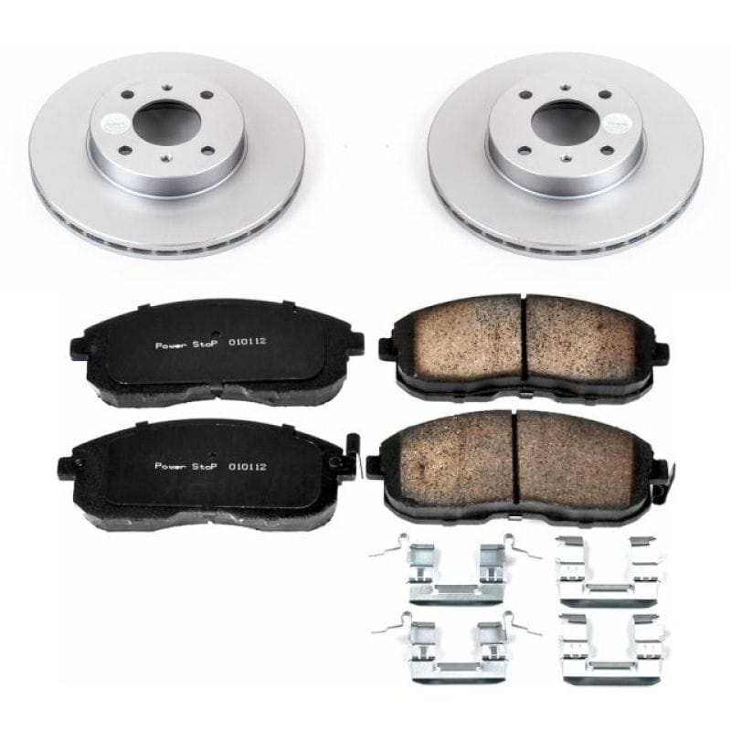 PowerStop — Genuine Geomet Coated Rotor and Low-Dust Ceramic Brake Pad Kit