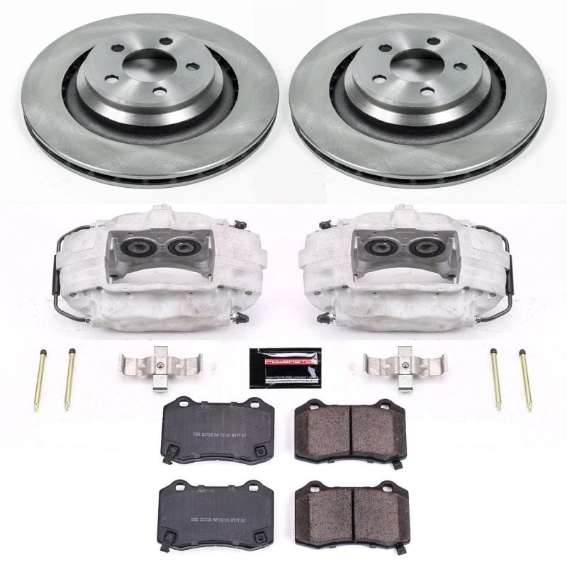 PowerStop — OE Stock Replacement Low-Dust Ceramic Brake Pad, Rotor and Caliper Kit