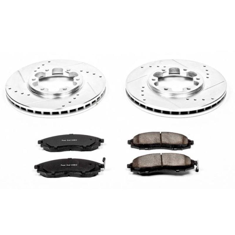 PowerStop — Z23 Daily Driver Carbon-Fiber Ceramic Brake Pad and Drilled & Slotted Rotor Kit