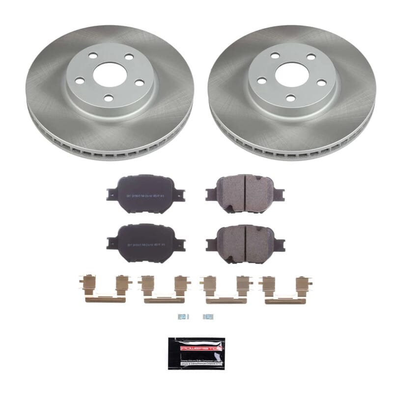 PowerStop — Semi-Coated Rotor and Low-Dust Ceramic Brake Pad Kit