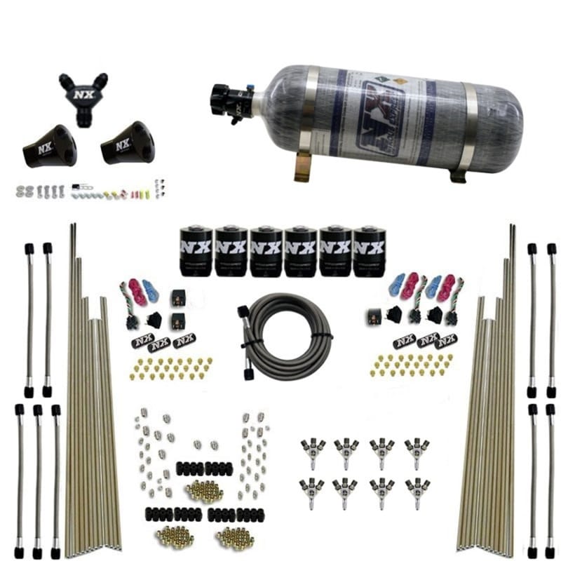 Nitrous Express — 8-CYL TRIPLE-D DRY DIRECT PORT, 3 STAGE DRY, 6 SOLENOIDS W/ 12LB BOTTLE
Nitrous Oxide Injection System Kit