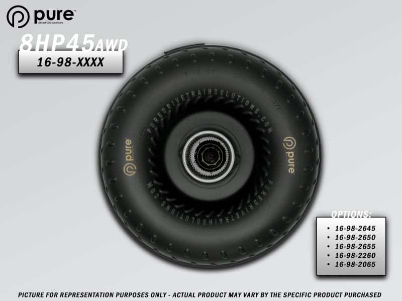 Pure Drivetrain Solutions — Pure Drivetrain 8HP45 High Performance Billet Race Torque Converter - 20/65 Stator - AWD