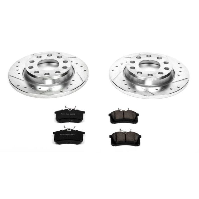 PowerStop — Z23 Daily Driver Carbon-Fiber Ceramic Brake Pad and Drilled & Slotted Rotor Kit