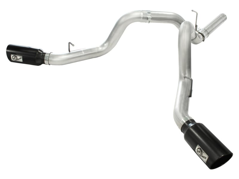 aFe — ATLAS 4 IN Aluminized Steel DPF-Back Exhaust System w/Black Tip