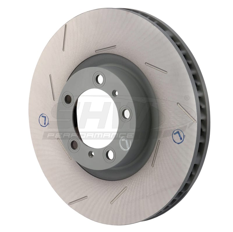 SHW Performance — SHW 11-16 Porsche Panamera 4 3.6L w/o Ceramics Left Front Slotted Monobloc Brake Rotor (298615301B)