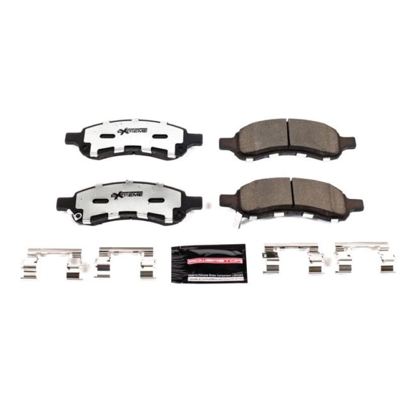 PowerStop — PowerStop - Z36 Truck and SUV Carbon-Fiber Ceramic Brake Pads with Hardware Kit
