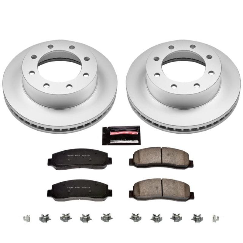 PowerStop — Genuine Geomet Coated Rotor and Low-Dust Ceramic Brake Pad Kit