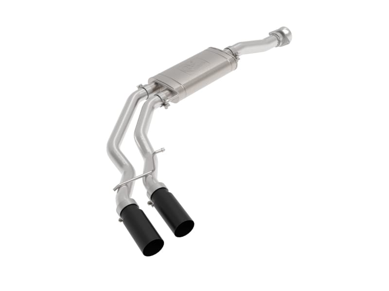 aFe — Rebel Series 3 IN to 2-1/2 IN 409 Stainless Steel Cat-Back Exhaust w/Black Tip