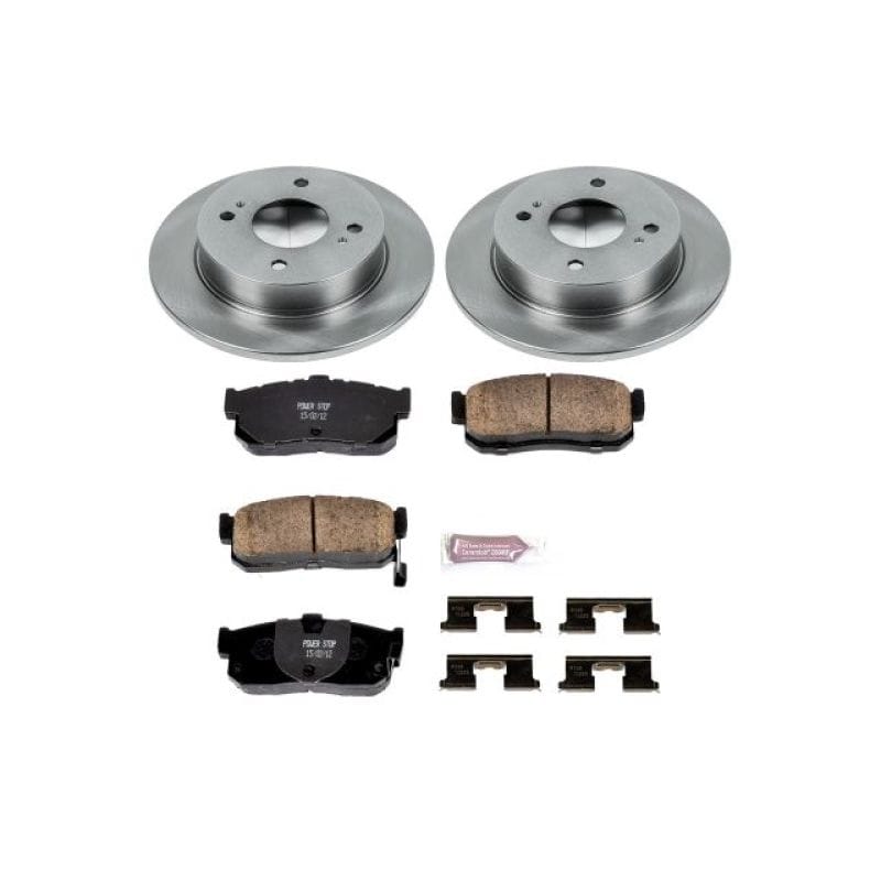 PowerStop — OE Stock Replacement Low-Dust Ceramic Brake Pad and Rotor Kit