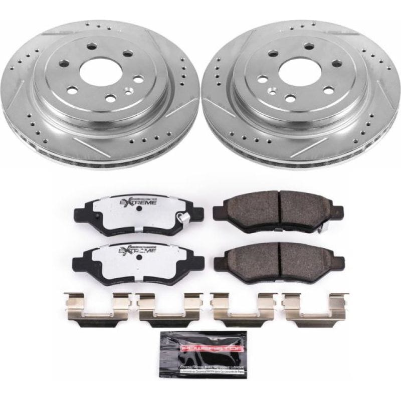 PowerStop — Z26 Street Performance Ceramic Brake Pad and Drilled & Slotted Rotor Kit