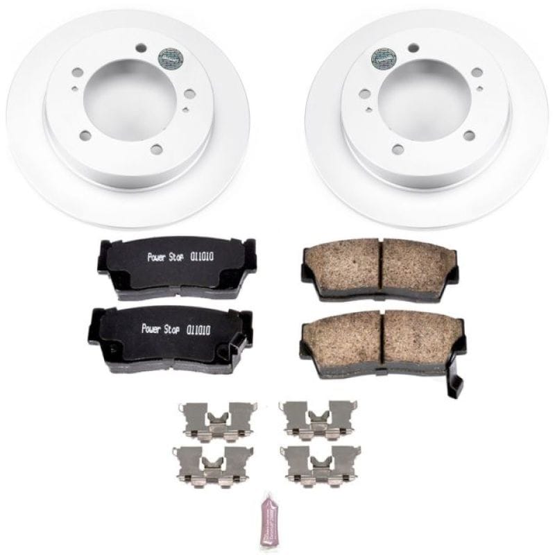PowerStop — Genuine Geomet Coated Rotor and Low-Dust Ceramic Brake Pad Kit