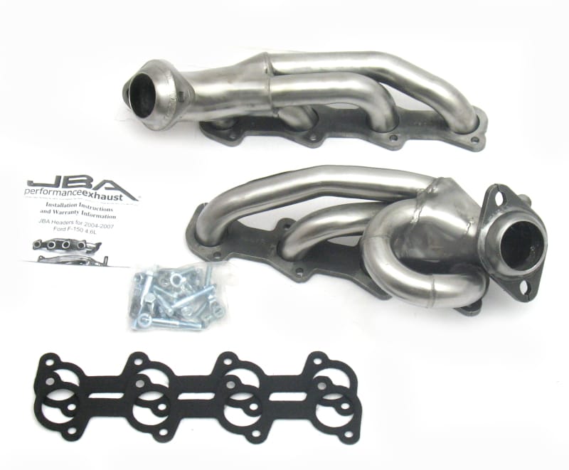 JBA — JBA 04-08 Ford F-150 4.6L 2V 1-1/2in Primary Raw 409SS Cat4Ward Header
Exhaust Header