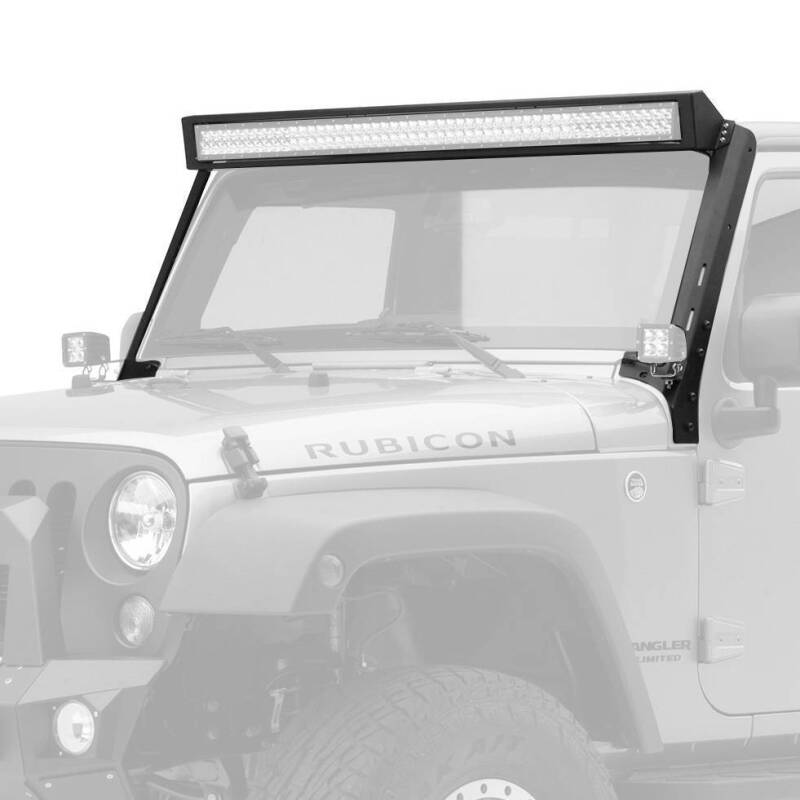 Go Rhino — Go Rhino 07-18 Jeep Wrangler JK WLF Windshield Light Mount Frame - 50in Light Bar
WLF 50
